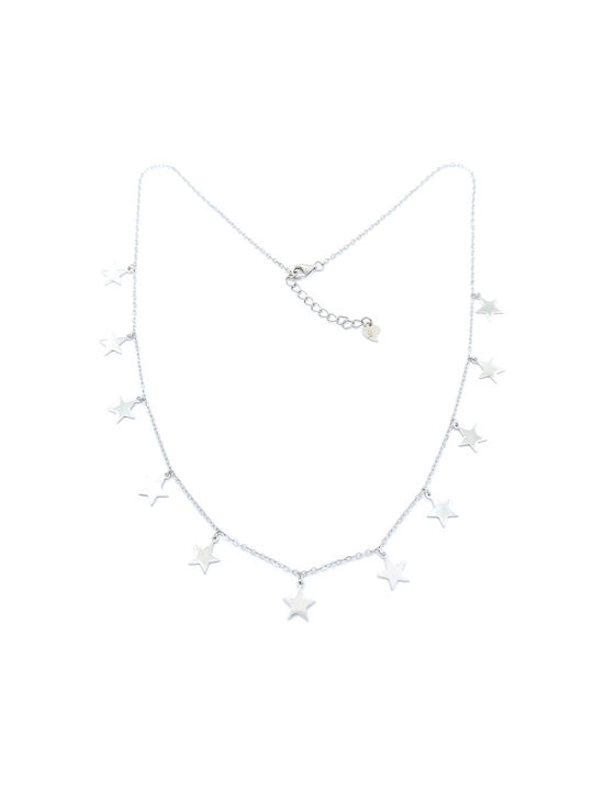 PS Silver Necklace with design Star from Silver