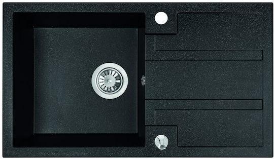 Laveo Drop-In Chiuvetă din Granit Sintetic L76xW76cm Gri