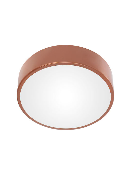 Orno Metallic Ceiling Mount Light with Integrated LED in Copper color