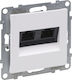 Legrand Suno Διπλός Μηχανισμός Πρίζας Δικτύου RJ45 Τύπου Cat5 σε Λευκό Χρώμα 721151