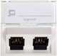Legrand Mosaic Διπλή Πρίζα Δικτύου RJ45 με Πλαίσιο σε Λευκό Χρώμα 76502