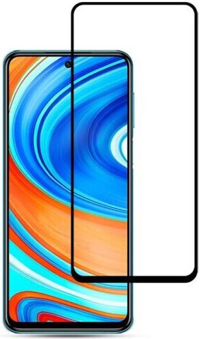 Amorus Vollflächig gehärtetes Glas Schwarz (Redmi Note 9S / 9 Pro / 9 Pro Max)