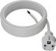 AWTools Καλώδιο Ρεύματος τύπου NYL με Διατομή 2x1.5mm² σε Λευκό Χρώμα 1m