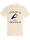 kirikoko Delulu is the Solulu Funny Social Media Meme T-shirt Beige Cotton
