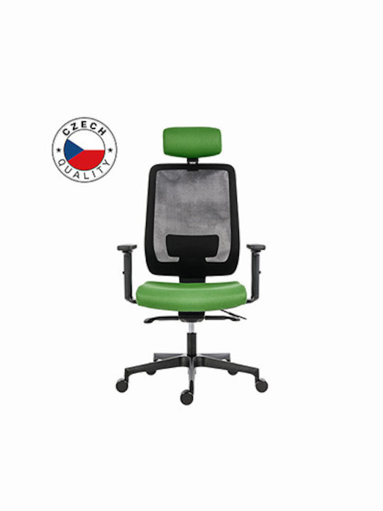 Office Chair with Fixed Arms Green Powerton