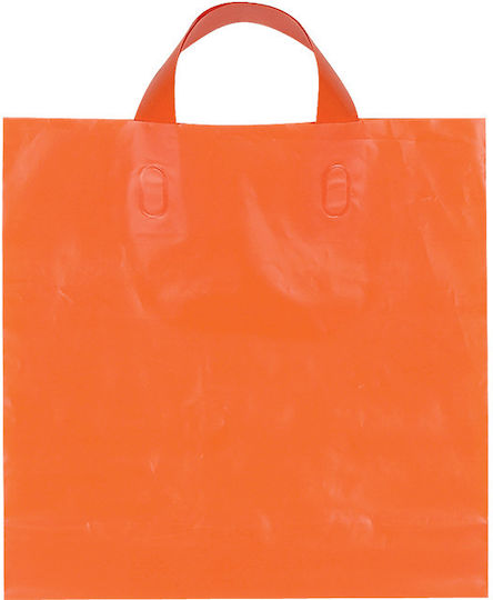 Plastic Packaging Bag with Handle 40x40x5cm Orange