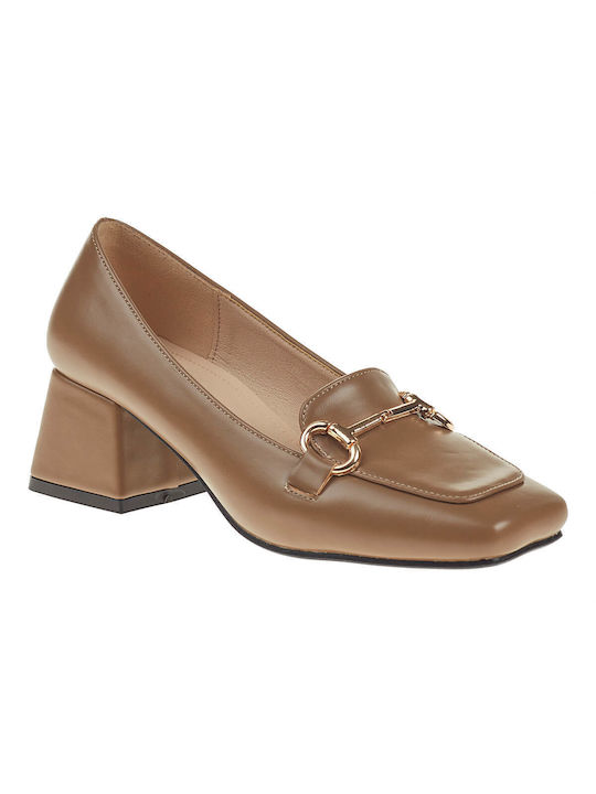 Verde Tabac Brown Medium Heels