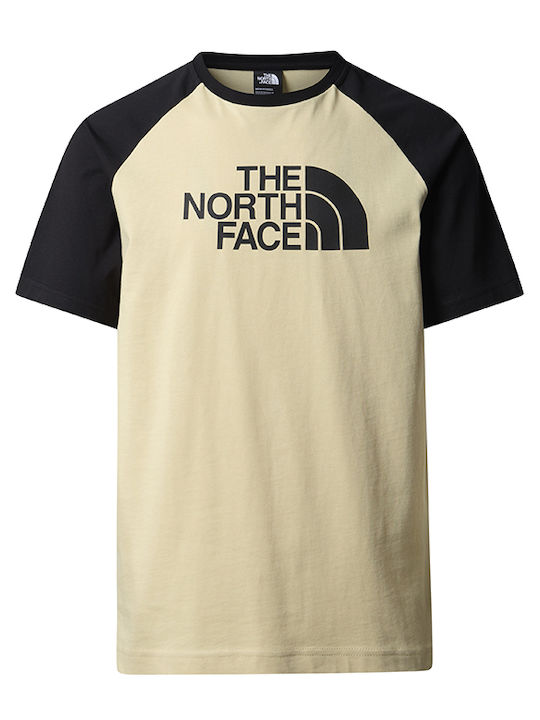 The North Face Raglan Bluza Bărbătească cu Mânecă Scurtă Bej