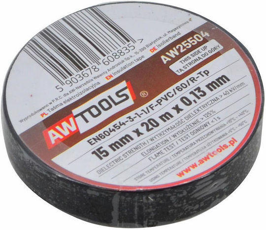 AWTools Insulation Tape 15mm x 20m Black