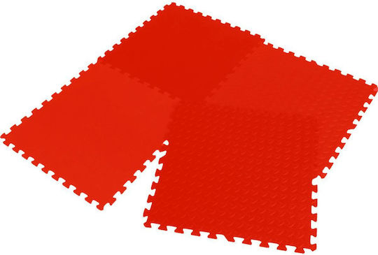 Enero Foam Gym Floor Puzzle Mat Red 4pcs 60x60cm