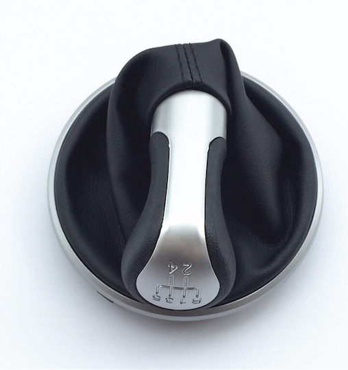 Leather Luxe Shift Knob with Bubble for Skoda Roomster Black