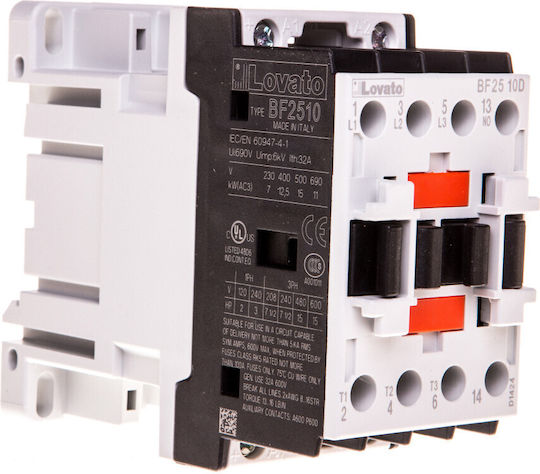 Lovato Electric Phase 3-Pole Power Relay 25A 24V