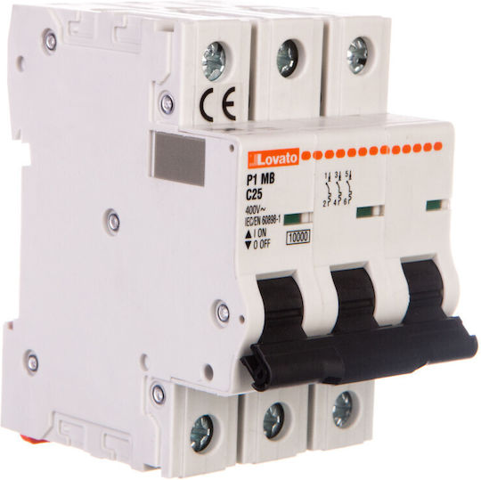 Lovato Electric Phasenrelais Strom 20A Tripolar mit Spannung 230V