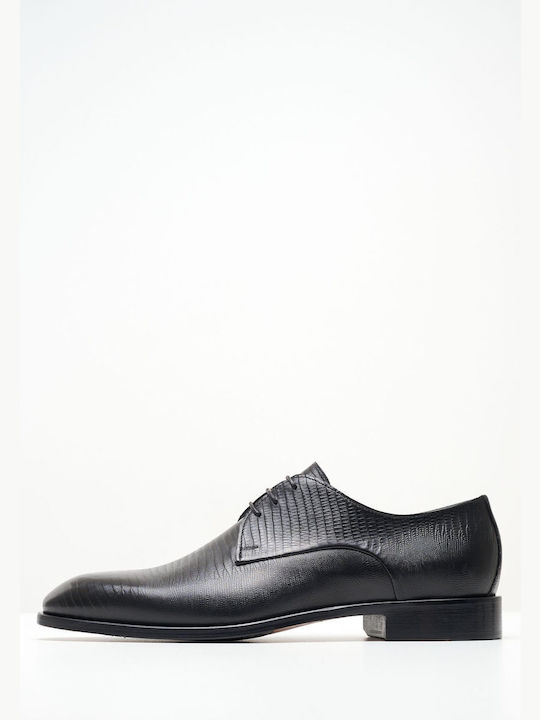 Perlamoda Men's Leather Dress Shoes Black