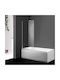 Axis 1 Shower Screen Bathtub with Sliding Door 69-72x140cm Chrome