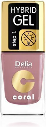 Delia Cosmetics Glossy Σετ Βερνίκια Νυχιών Μακράς Διαρκείας Coral Hybrid Gel 44 11ml