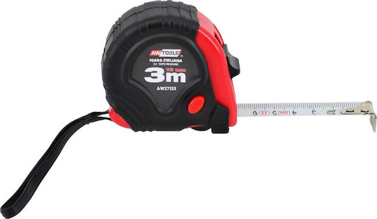 AWTools Tape Measure with Auto-Rewind 25mm x 10m