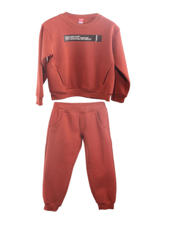 Joyce Kids Sweatpants Set D.Red 2pcs