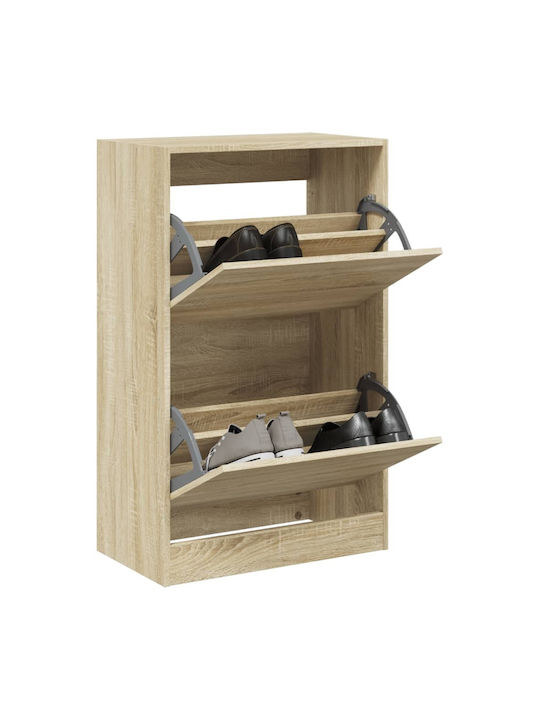 Wooden Shoe Organizer Beige 60x34x96.5cm