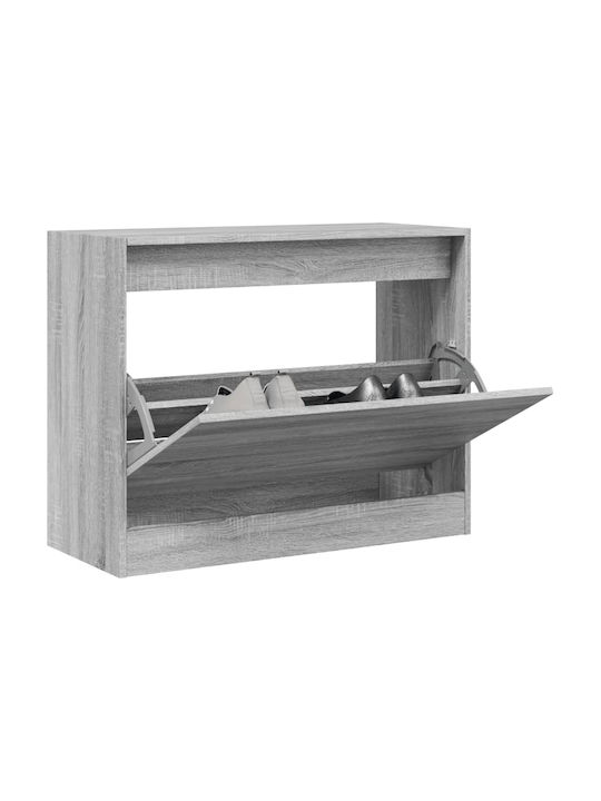 Wooden Shoe Organizer Gray 80x34x63cm