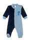 Pretty Baby Babystrampler Langärmliges Samt Sky Blue