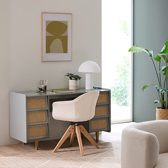 Schreibtisch Taga Holz Grün 136x56x77cm