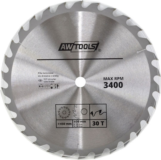 AWTools AW48466 Cutting Disc Wood with 24 Teeth 1pcs