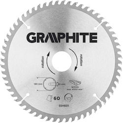 Graphite Δίσκος Κοπής Ξύλου 185mm Graphite Δίσκος Κοπής Ξύλου 185mm