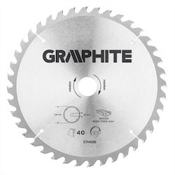 Graphite 57H686 Cutting Disc Wood with 40 Teeth 1pcs