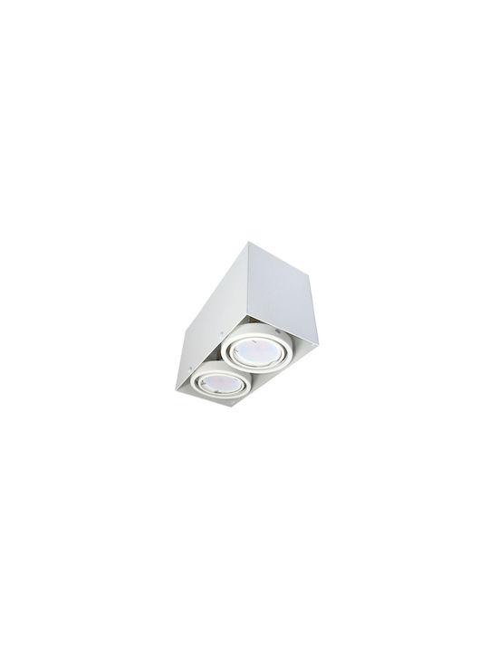 Milagro Double White Spot with GU10 Lamp Adapter