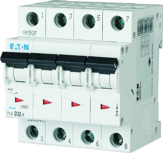 Eaton Automatic Circuit Breaker 32A Quadruple-pole 166526