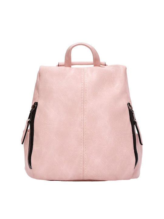 Bag to Bag Γυναικεία Τσάντα Πλάτης Ροζ