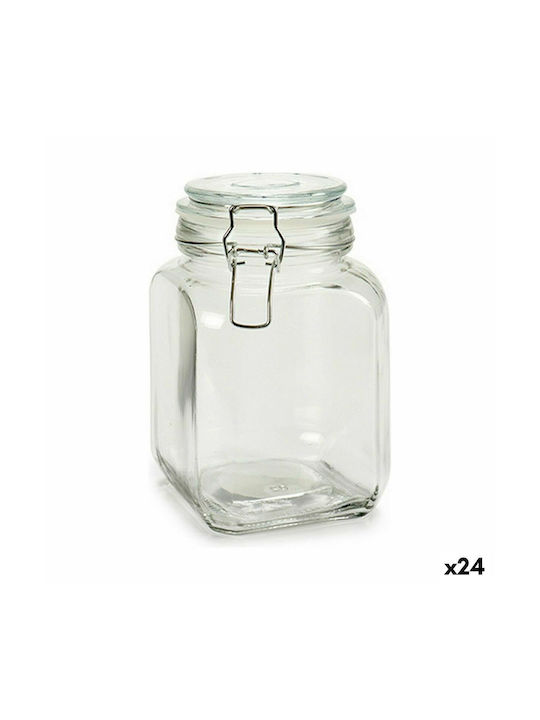 Vivalto Set 24pcs Jars General Use with Lid Metallic Silver 11cm S3623700