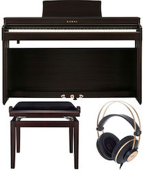 Kawai Ηλεκτρικό Όρθιο Πιάνο CN-201 Set με 88 Βαρυκεντρισμένα Πλήκτρα Ενσωματωμένα Ηχεία και Σύνδεση με Ακουστικά και Υπολογιστή Rosewood