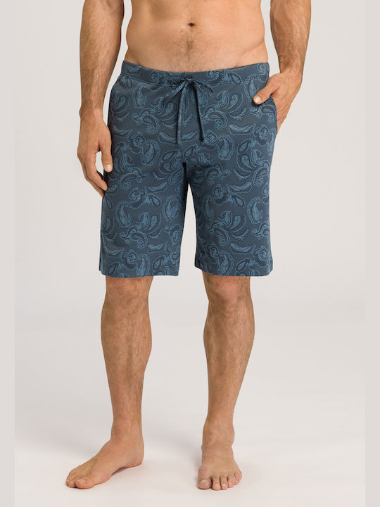 Hanro Men's Summer Pajama Bermuda Aqua