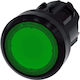 Siemens Complete Wall Push Button with Frame Green 3SU1001-0AB40-0AA0