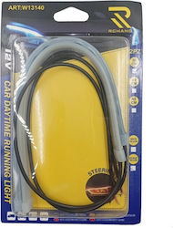 Дневни светлини за кола с форма на лента LED 12V 30см с Син осветление 2бр