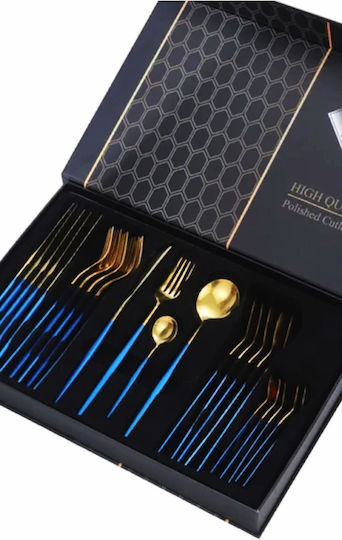 Cutlery Set Stainless Gold 24pcs