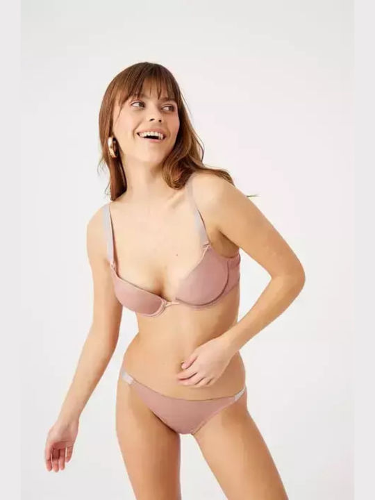 Cansoy Unterwäsche-Set für Damen mit Slip Rosa