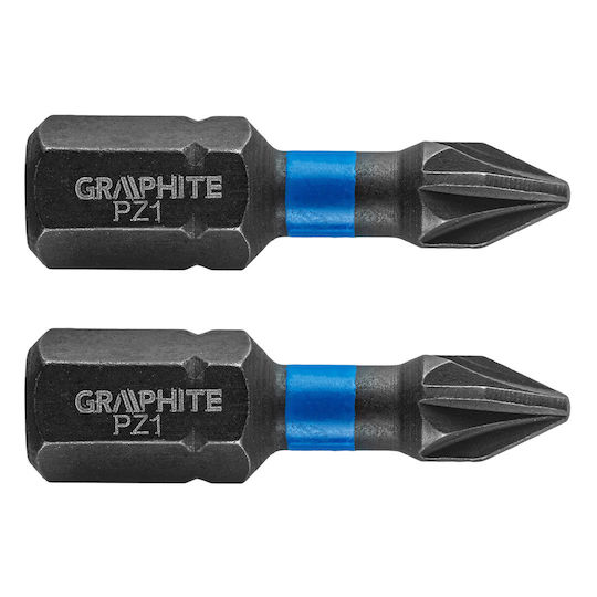 Graphite Set 2 Schraubendreher-Bits Impact