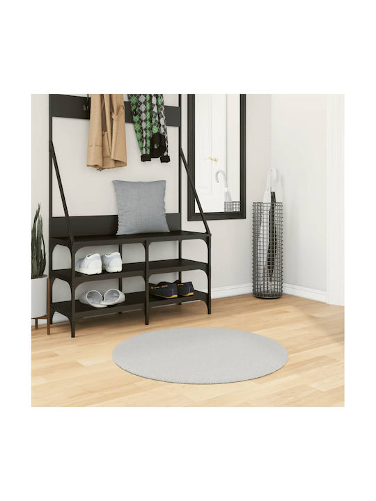 vidaXL Rug Round Grey