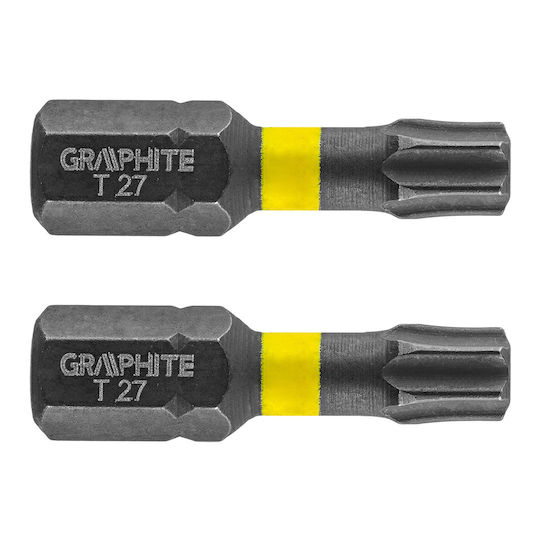 Graphite Σετ 2 Μύτες Κατσαβιδιού Torx Impact