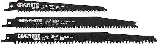 Graphite 56H047 Stichsägeblätter für Holz 3 Stück