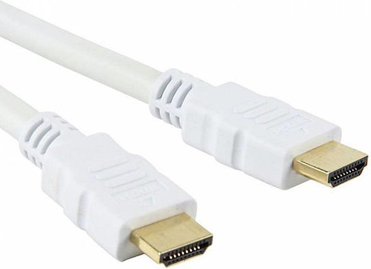 Techly HDMI 1.4 High Speed 1080p 120Hz Cable HDMI Male - HDMI Male 2m White