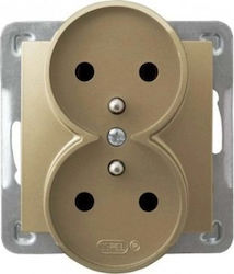 Ospel Power Socket Gold 1pcs