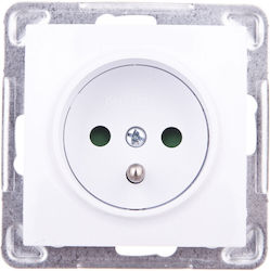 Ospel Impresja Priză Electrică Mortice Simplă Albă