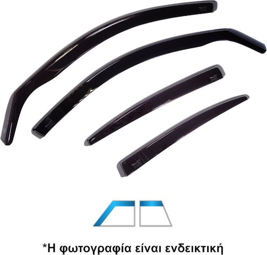 Heko Set of Windbreakers Front Car Dark Fime for Mitsubishi Colt 5D 2023+ 2pcs