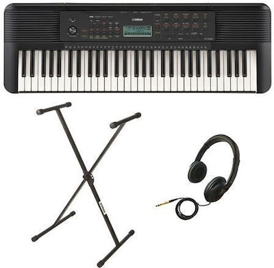 Yamaha Keyboard PSR-E283 with 61 Keys Standard Touch with Stand and Headphones Black Premium Βundle IΙ