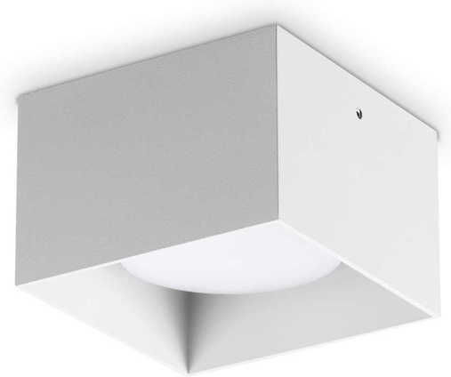 Ideal Lux Spike Pl1 Square Μονό Σποτ με Ντουί GX53 σε Λευκό Χρώμα
