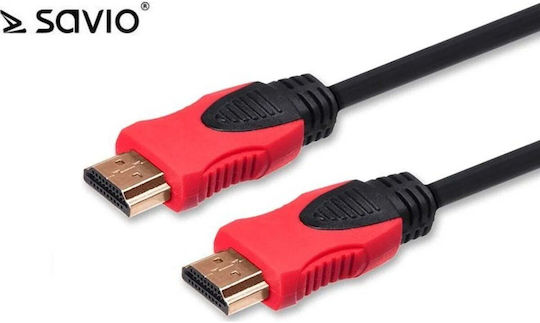 Savio HDMI 2.0 Premium High Speed 4K 60Hz HDR Kabel HDMI-Stecker - HDMI-Stecker 7,5m Rotes